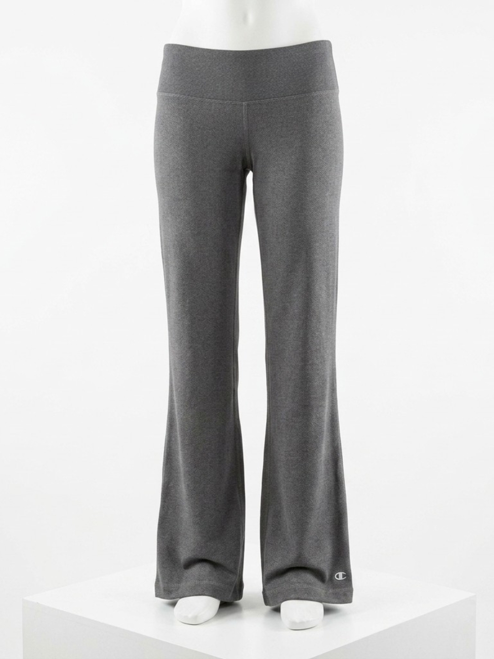 Champion Performance Swmi Fit Pants Size L Short Gray Flare Y2K Athletic Stretch